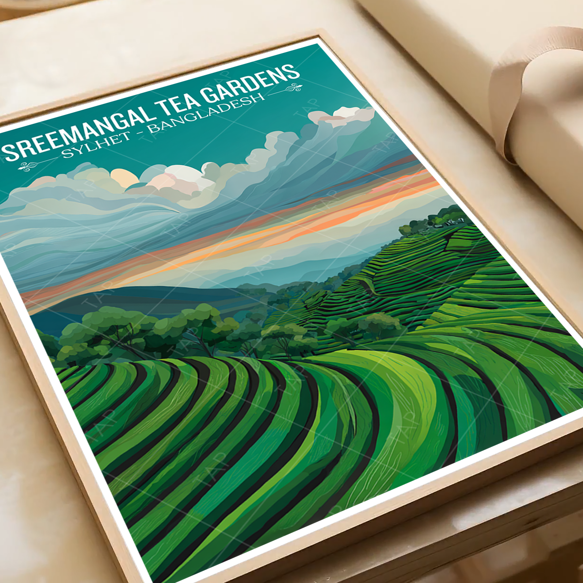 Sreemangal Tea Gardens - Sylhet - Bangladesh - Travel Wall Art Print - Art Print - Travel Art Poster
