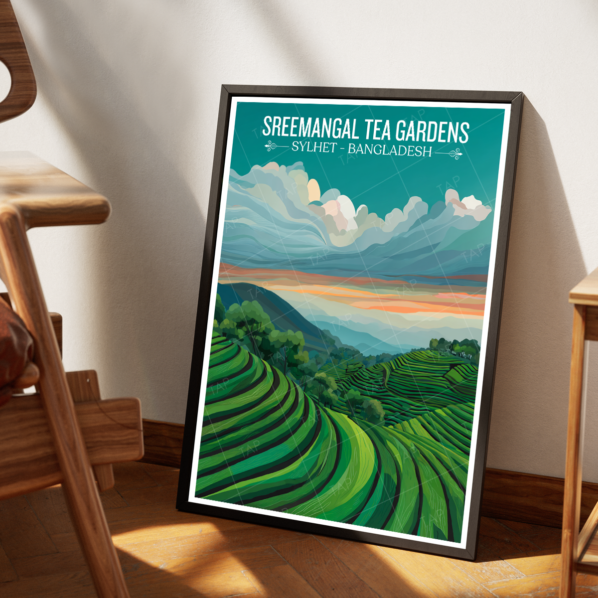 Sreemangal Tea Gardens - Sylhet - Bangladesh - Travel Wall Art Print - Art Print - Travel Art Poster