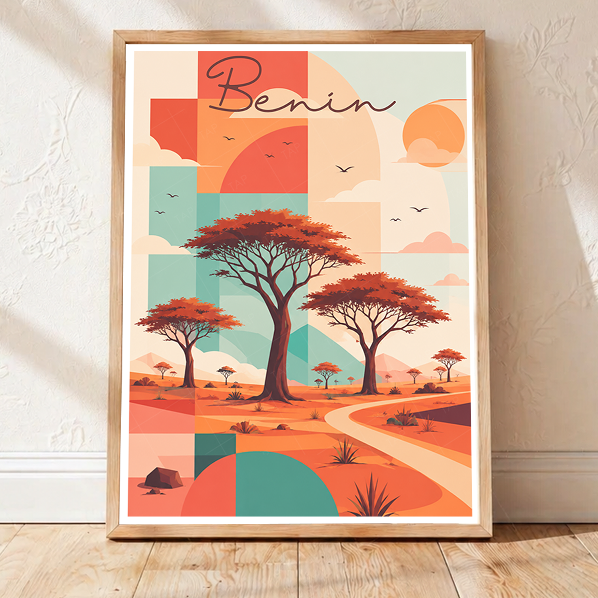 Benin - Travel Poster Vintage Style Wall Art Print - Travel Art Poster Print