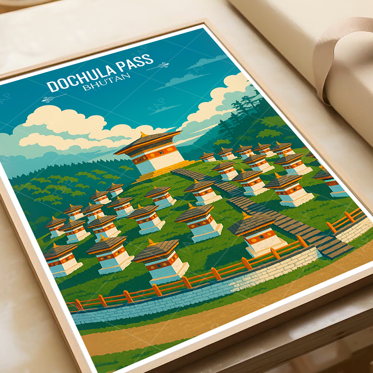 Dochula Pass - Bhutan - Travel Wall Art Print - Art Print - Travel Art Poster