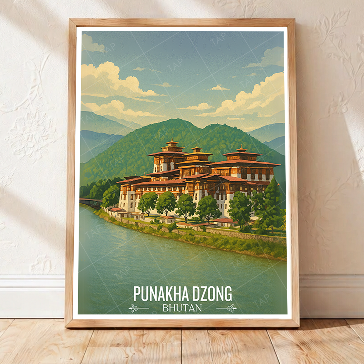 Punakha Dzong - Bhutan - Travel Wall Art Print - Art Print - Travel Art Poster