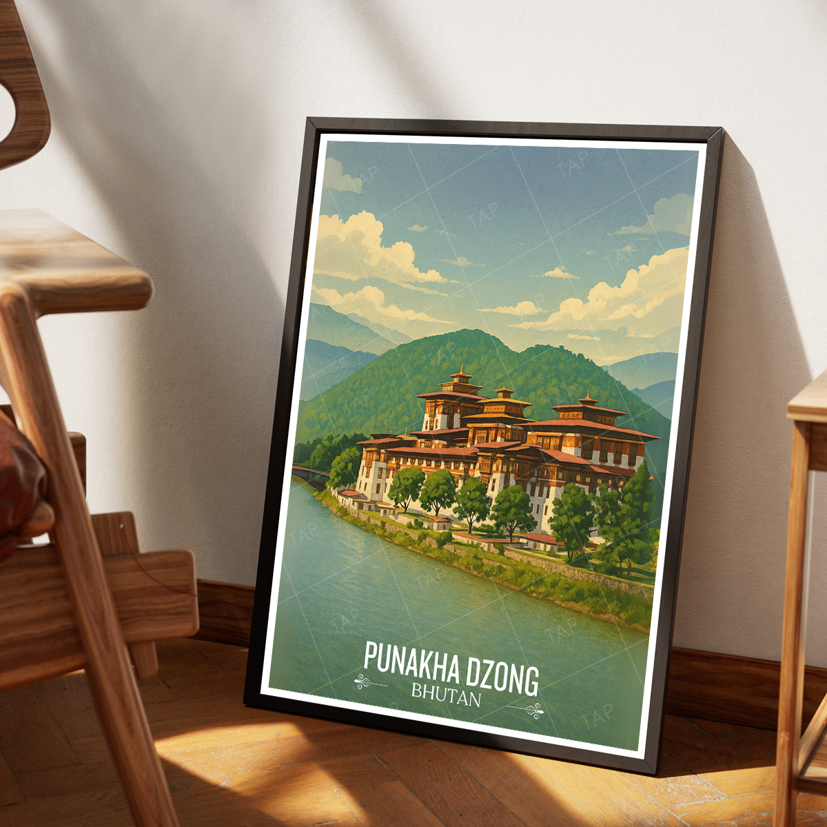 Punakha Dzong - Bhutan - Travel Wall Art Print - Art Print - Travel Art Poster