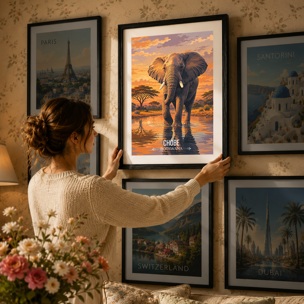 Chobe National Park - Botswana - Travel Wall Art Deco Poster Print - Travel Art Poster Print