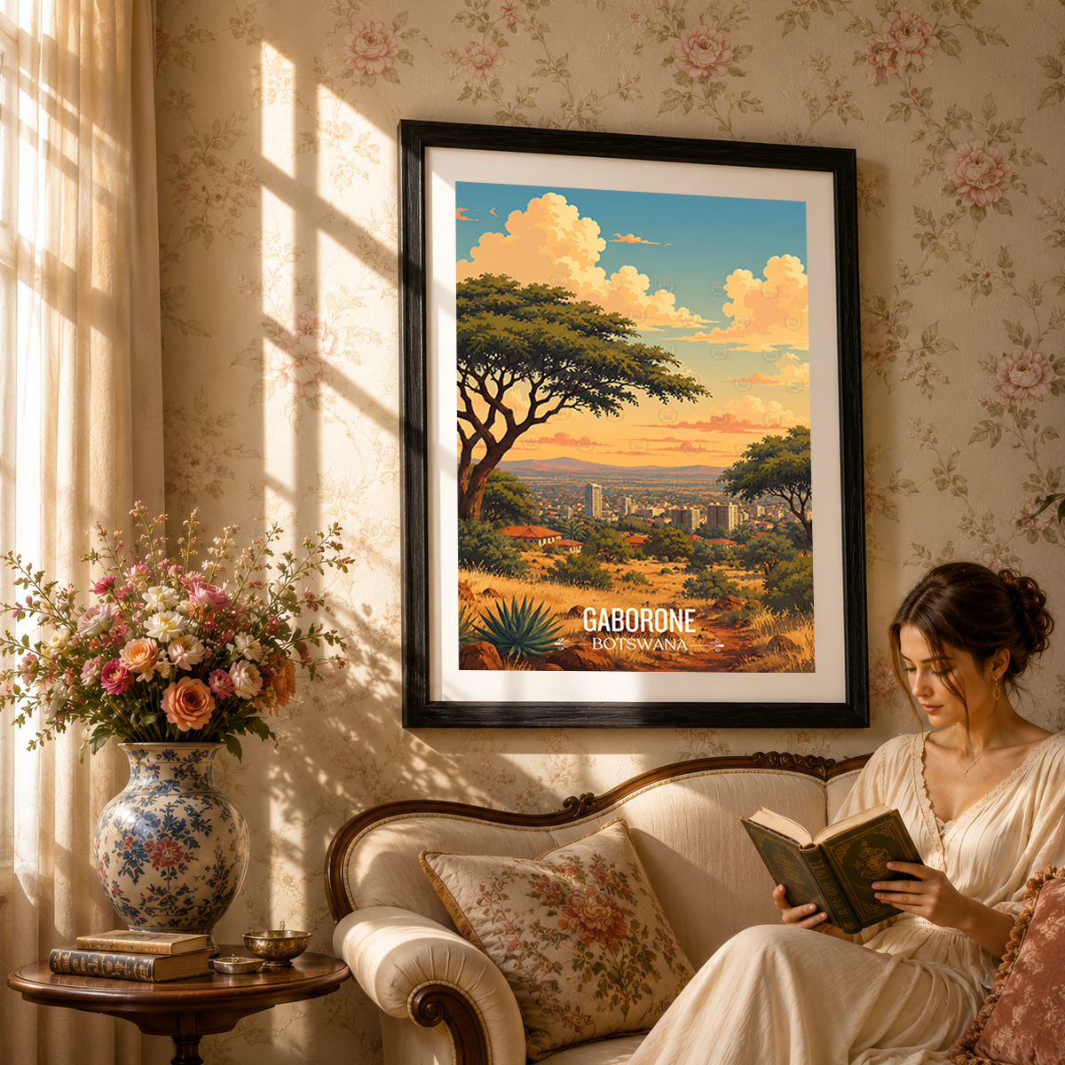 Gaborone - Botswana - Travel Wall Art Deco Poster Print - Travel Art Poster Print