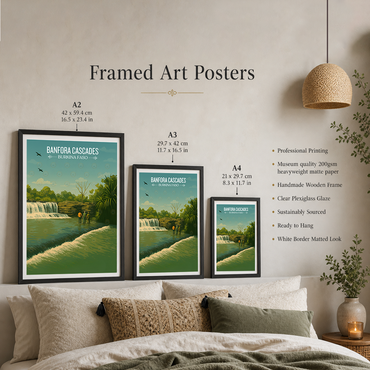 Banfora Cascades - Burkina Faso - Travel Wall Poster Print Home Deco - Travel Art Poster Print