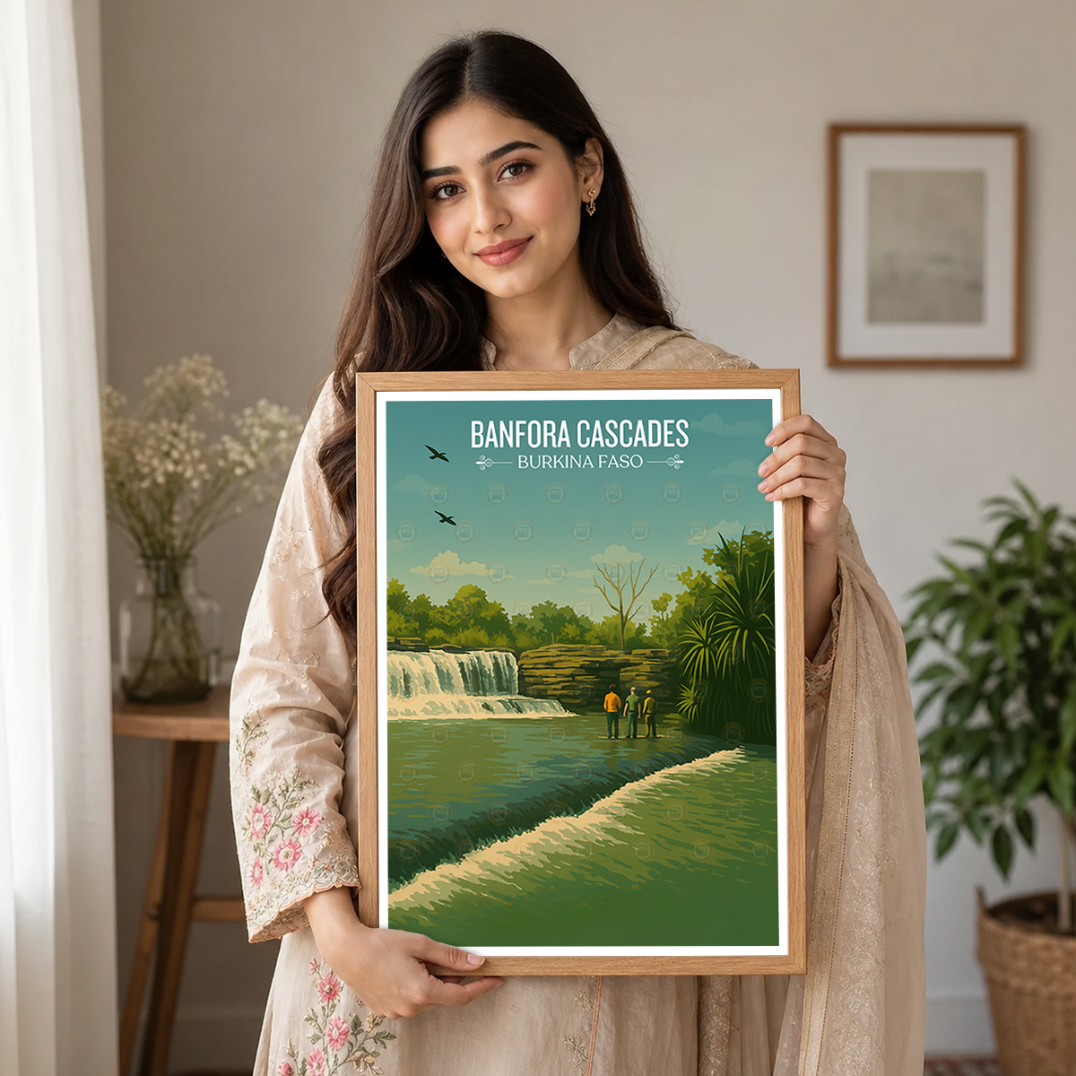 Banfora Cascades - Burkina Faso - Travel Wall Poster Print Home Deco - Travel Art Poster Print