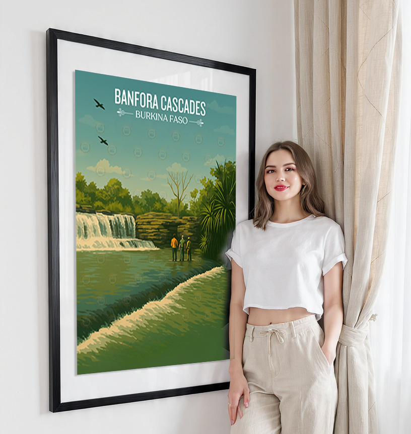 Banfora Cascades - Burkina Faso - Travel Wall Poster Print Home Deco - Travel Art Poster Print