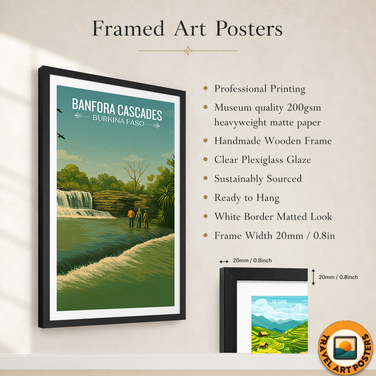 Banfora Cascades - Burkina Faso - Travel Wall Poster Print Home Deco - Travel Art Poster Print