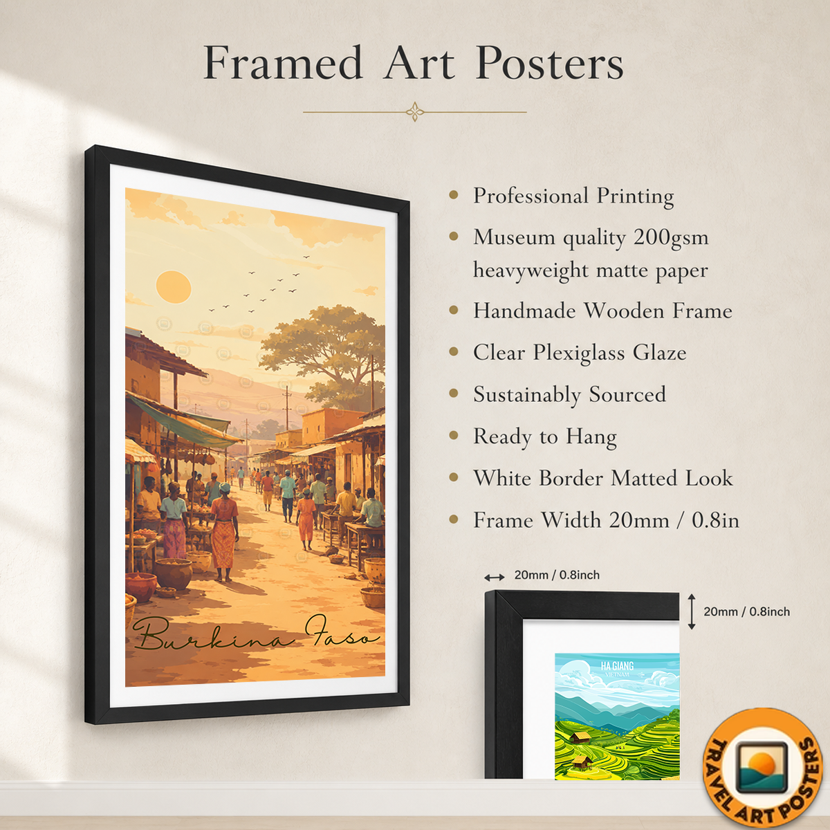 Burkina Faso - Travel Wall Poster Print Home Deco - Travel Art Poster Print