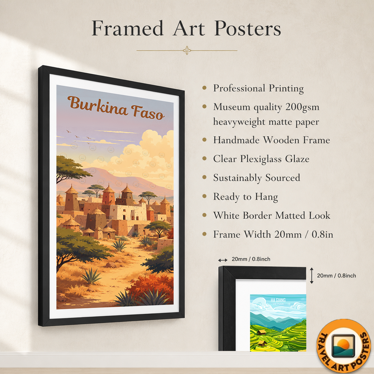 Burkina Faso - Travel Wall Poster Print Home Deco - Travel Art Poster Print