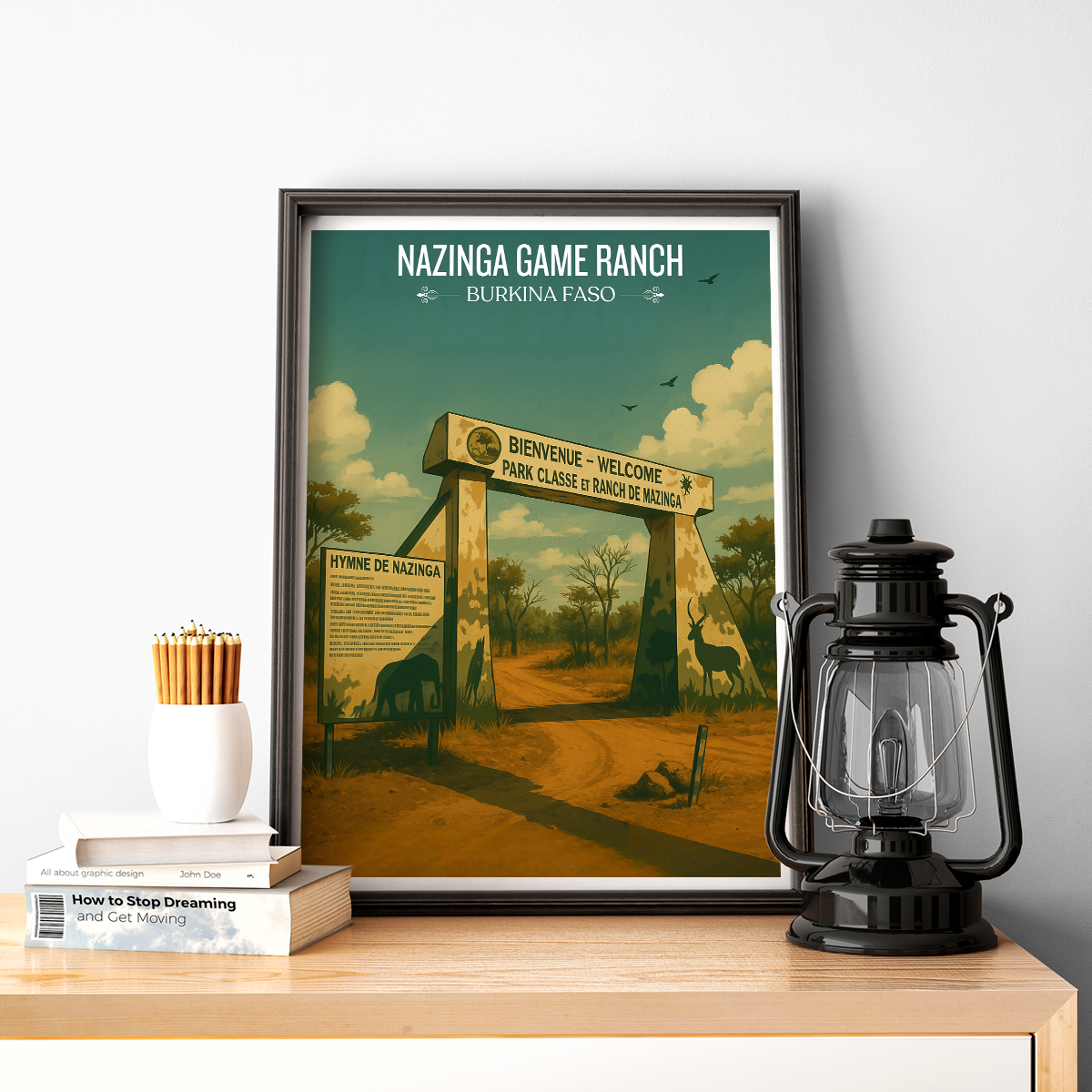 Nazinga Game Ranch - Burkina Faso - Travel Wall Poster Print Home Deco - Travel Art Poster Print