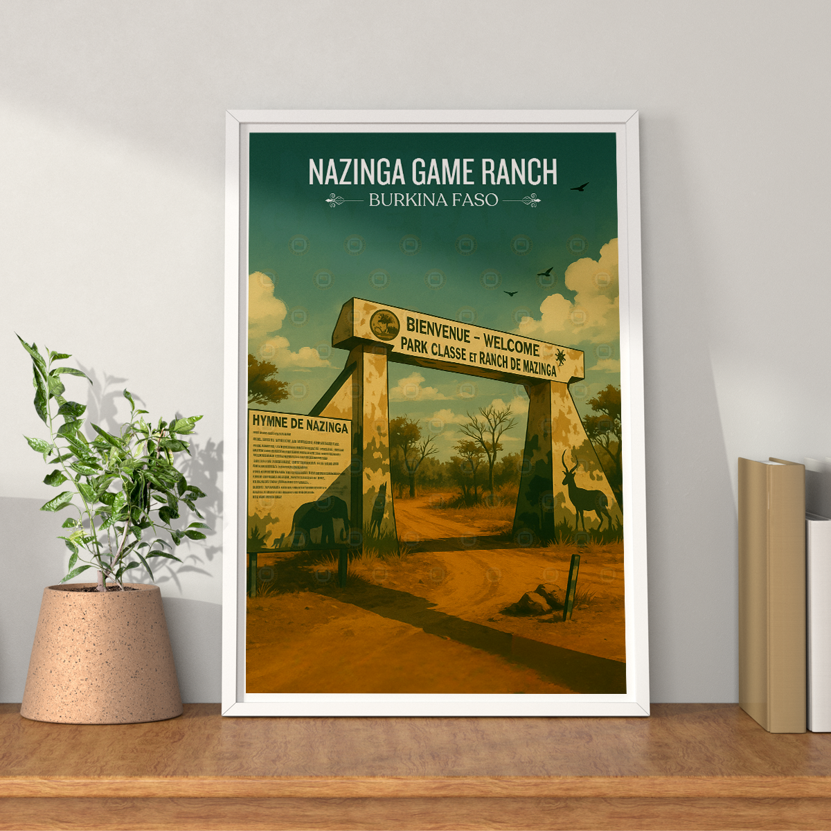 Nazinga Game Ranch - Burkina Faso - Travel Wall Poster Print Home Deco - Travel Art Poster Print
