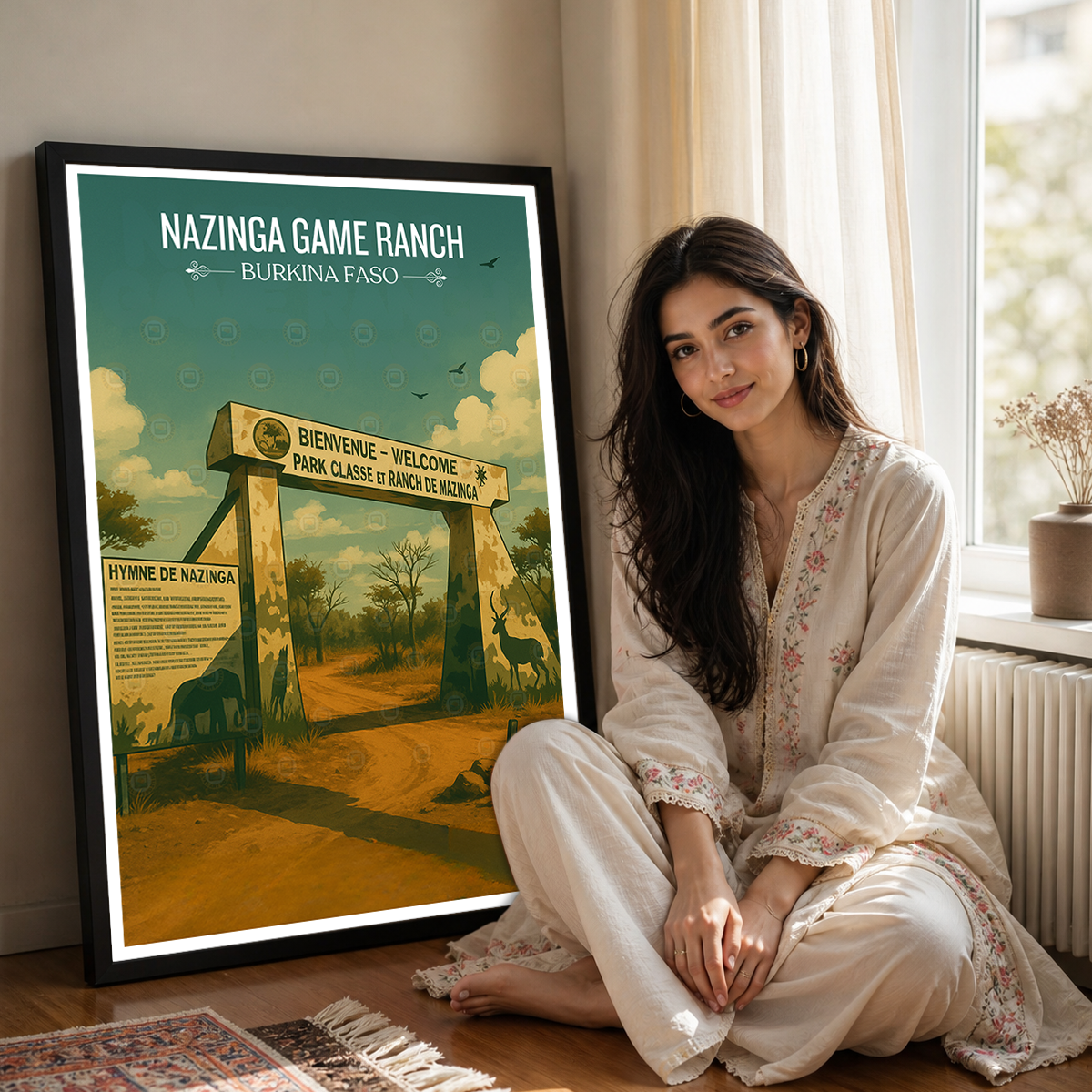 Nazinga Game Ranch - Burkina Faso - Travel Wall Poster Print Home Deco - Travel Art Poster Print