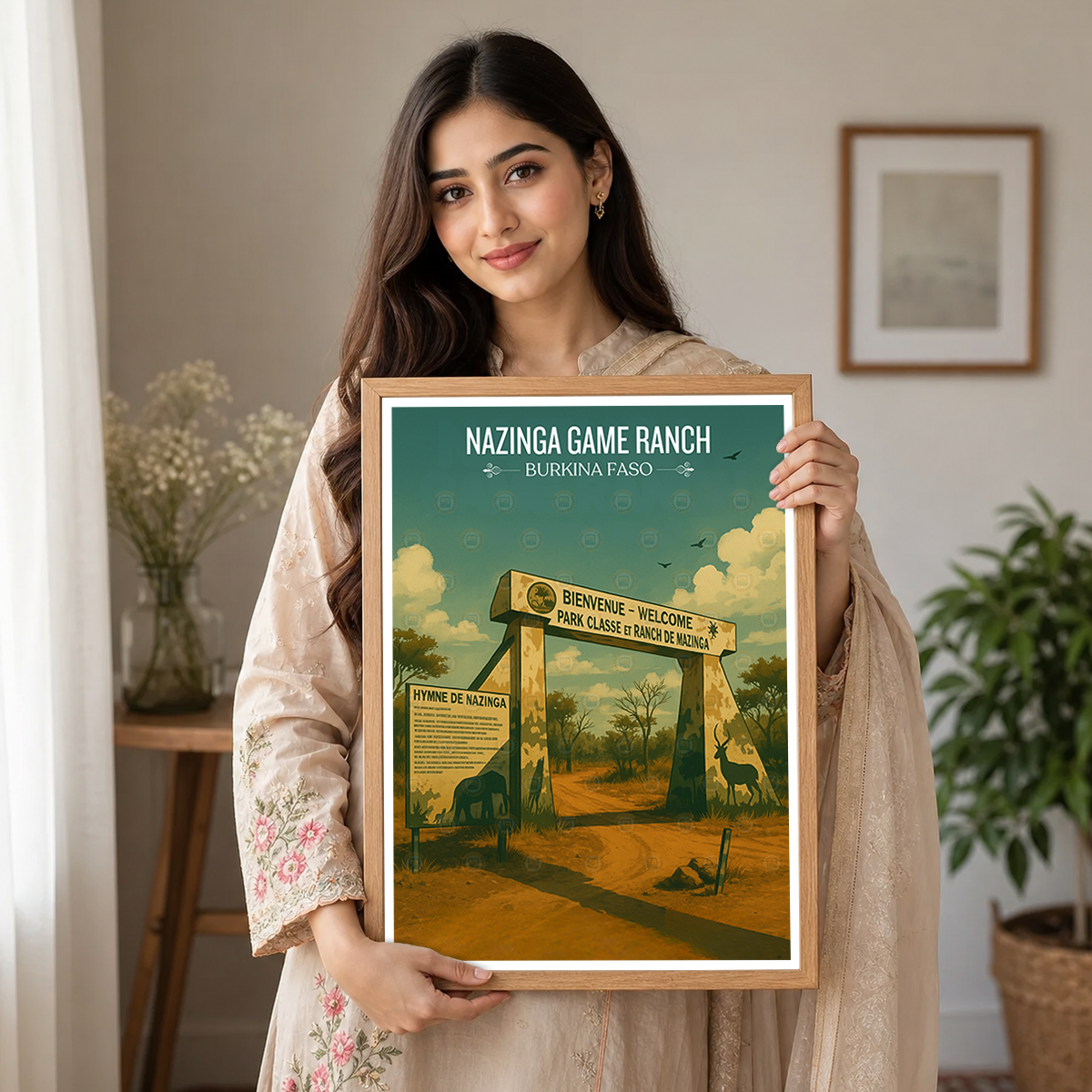 Nazinga Game Ranch - Burkina Faso - Travel Wall Poster Print Home Deco - Travel Art Poster Print