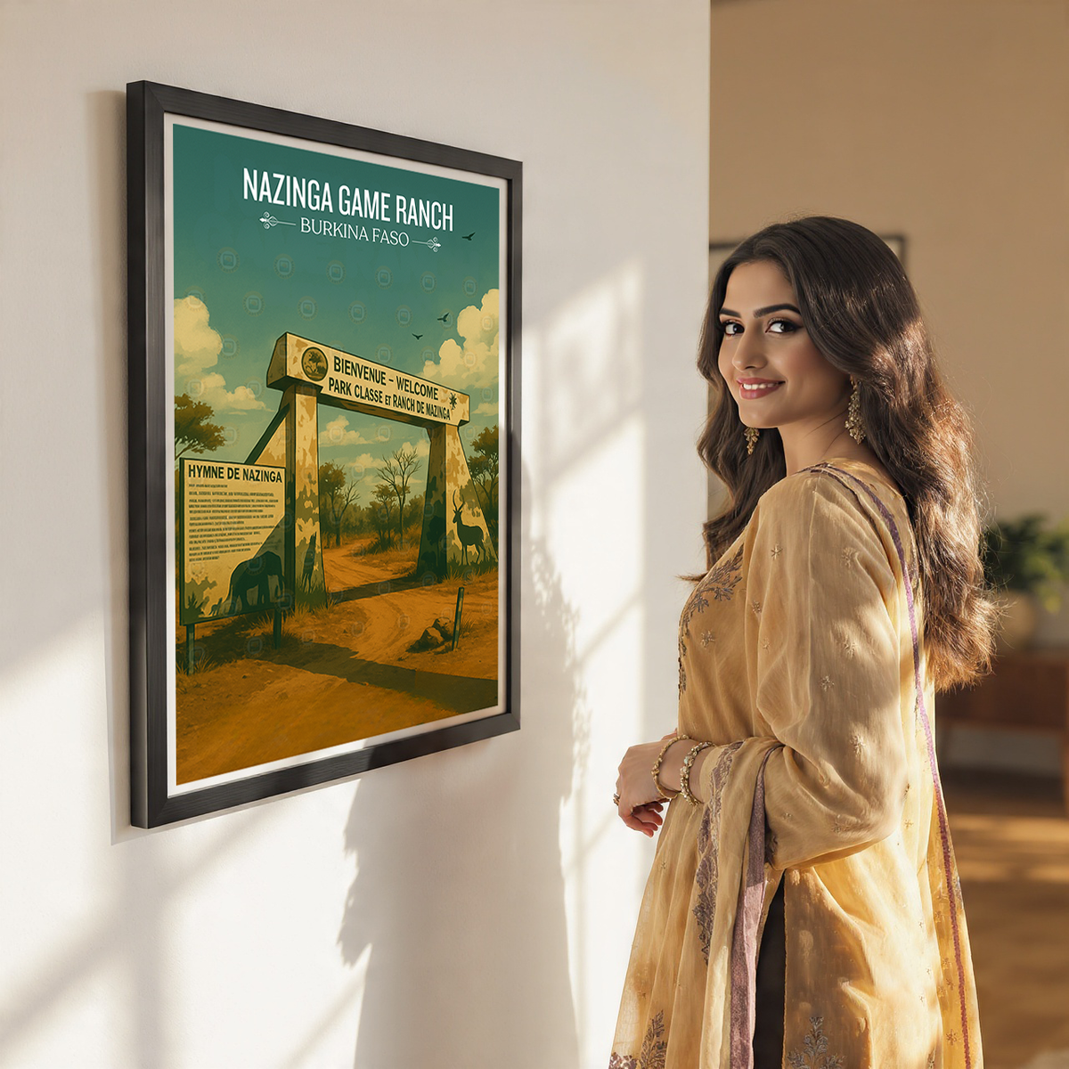 Nazinga Game Ranch - Burkina Faso - Travel Wall Poster Print Home Deco - Travel Art Poster Print