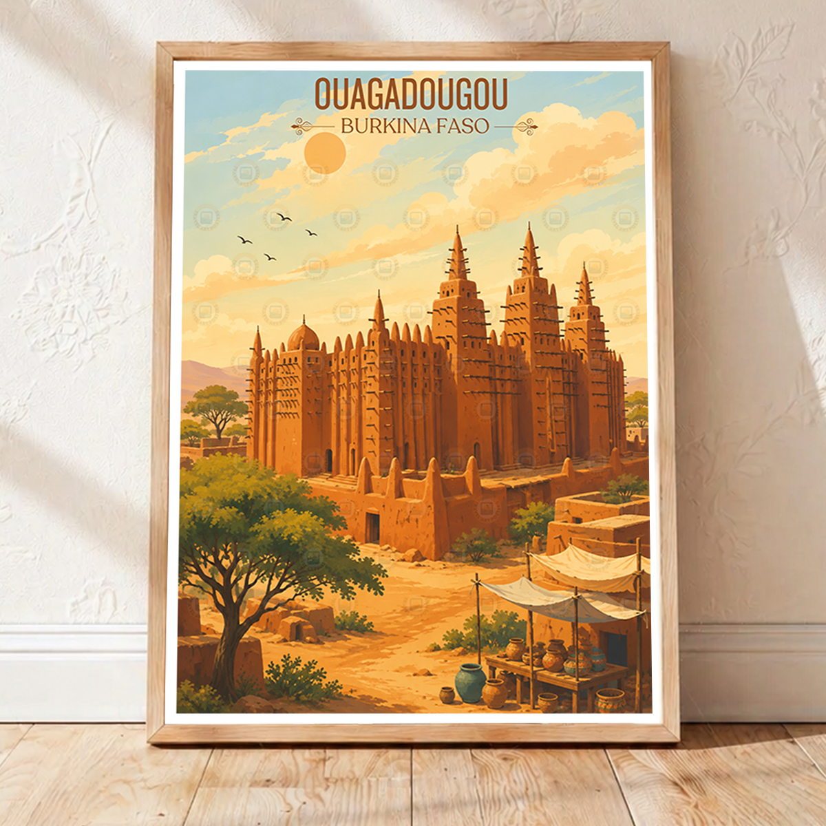 Ouagadougou - Burkina Faso - Travel Wall Poster Print Home Deco - Travel Art Poster Print