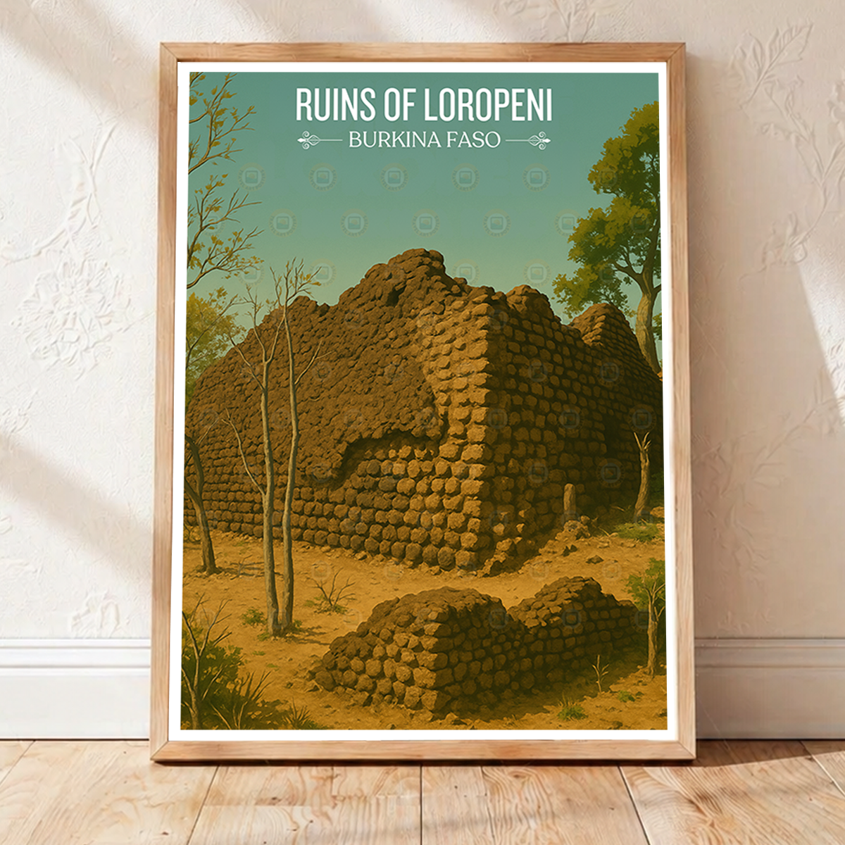 Ruins of Loropeni- Burkina Faso - Travel Wall Poster Print Home Deco - Travel Art Poster Print