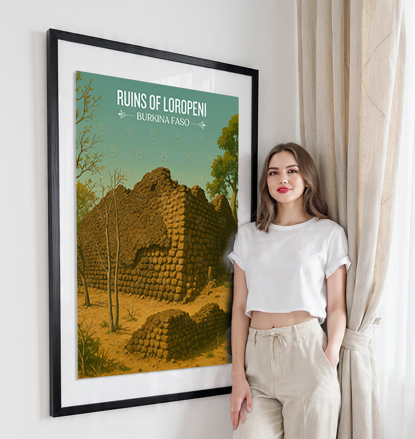 Ruins of Loropeni- Burkina Faso - Travel Wall Poster Print Home Deco - Travel Art Poster Print