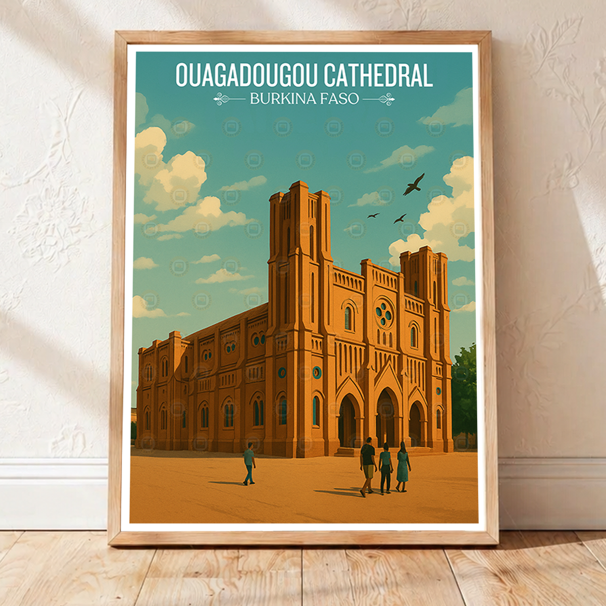 Ouagadougou Cathedral - Burkina Faso - Travel Wall Poster Print Home Deco - Travel Art Poster Print