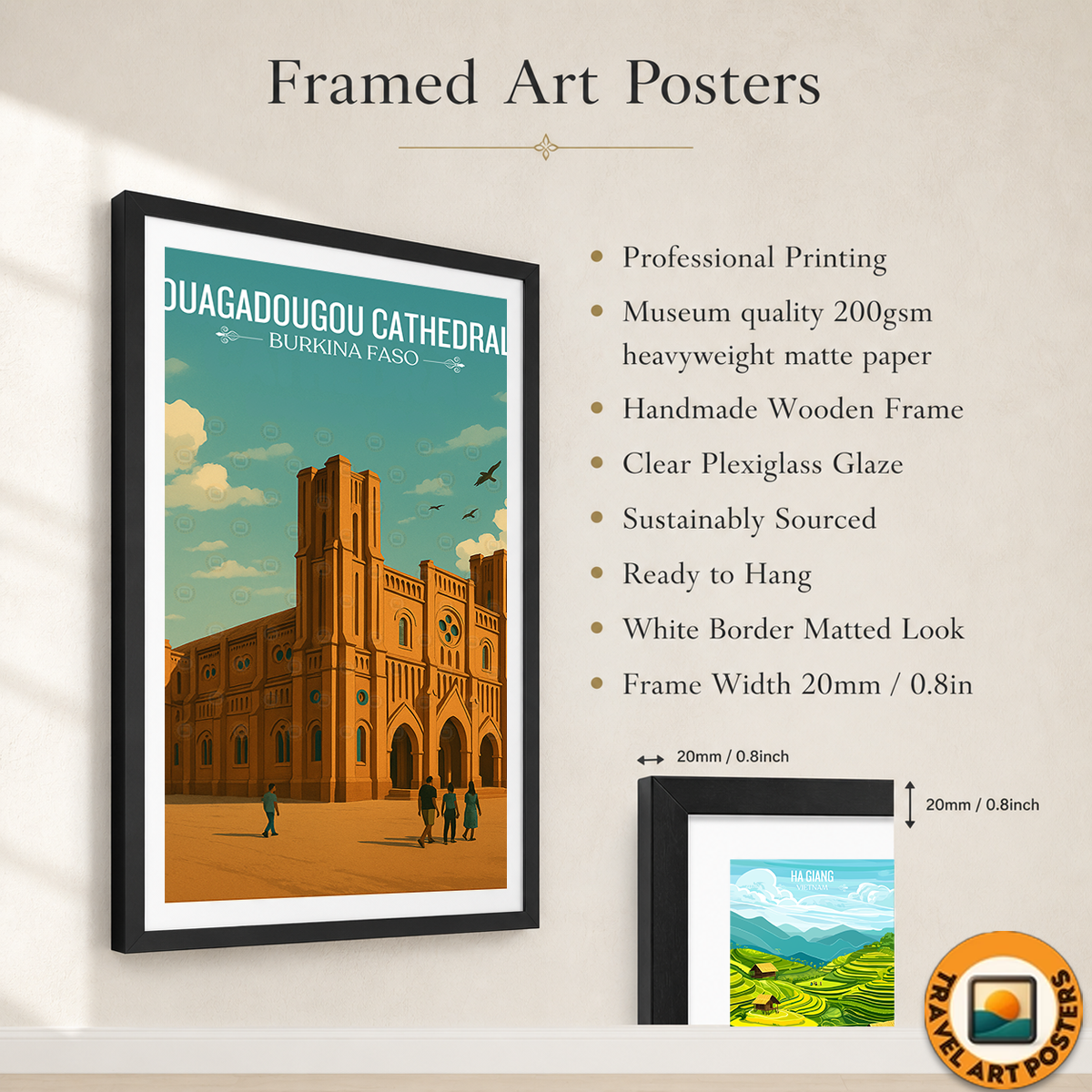 Ouagadougou Cathedral - Burkina Faso - Travel Wall Poster Print Home Deco - Travel Art Poster Print