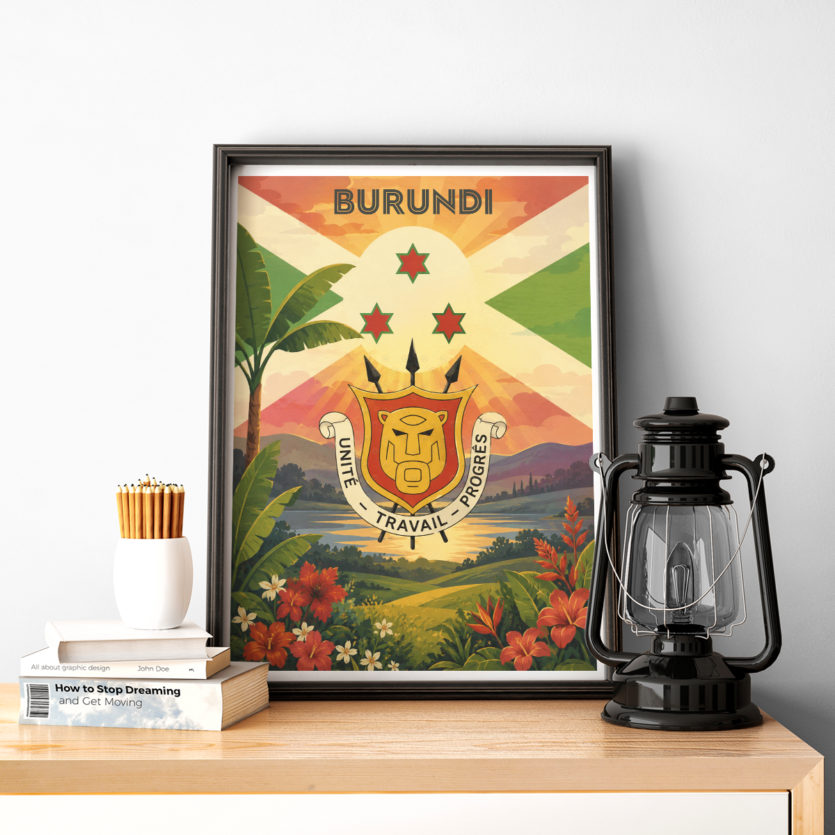 Burundi - Travel Art Print Wall Deco Poster - Travel Art Poster Print