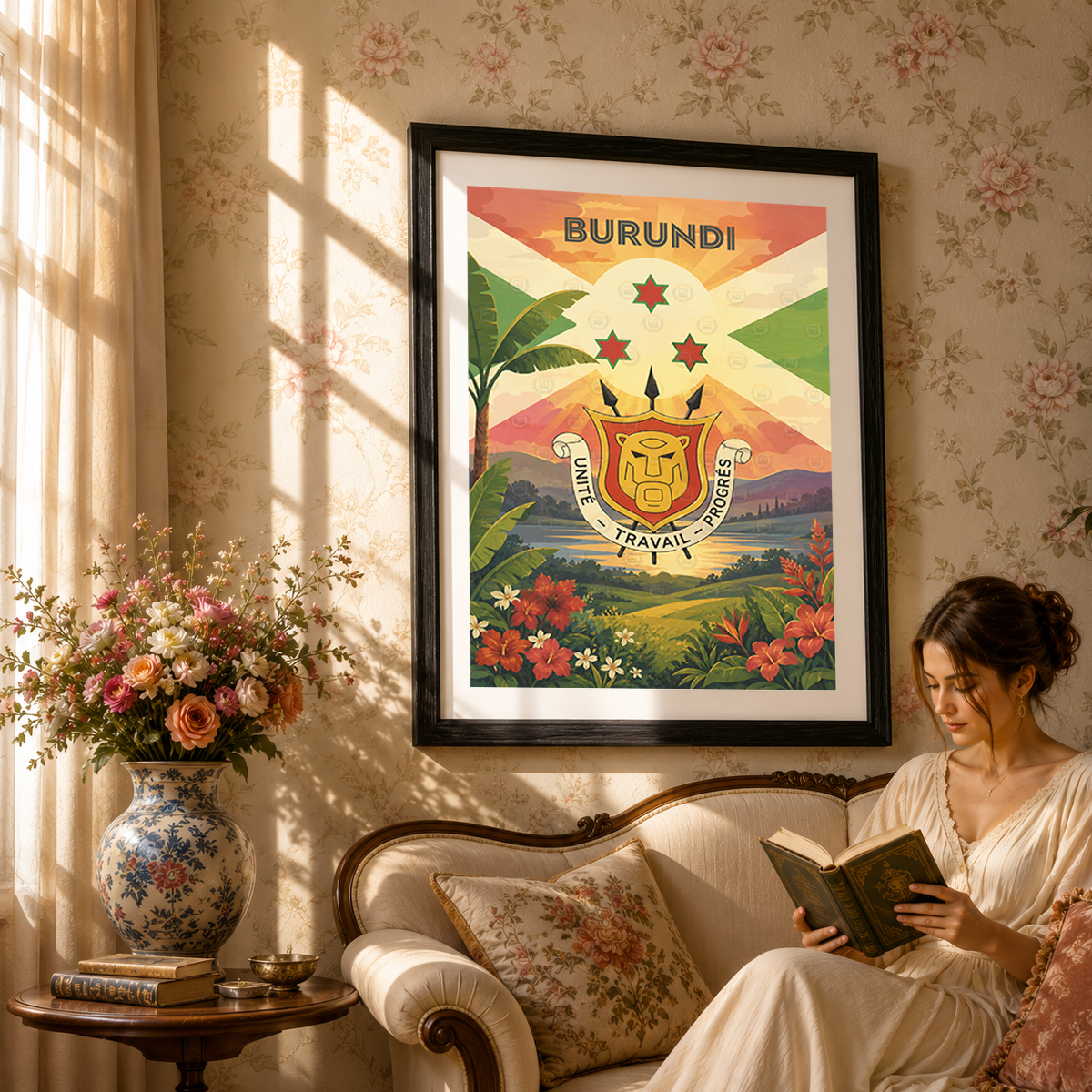 Burundi - Travel Art Print Wall Deco Poster - Travel Art Poster Print