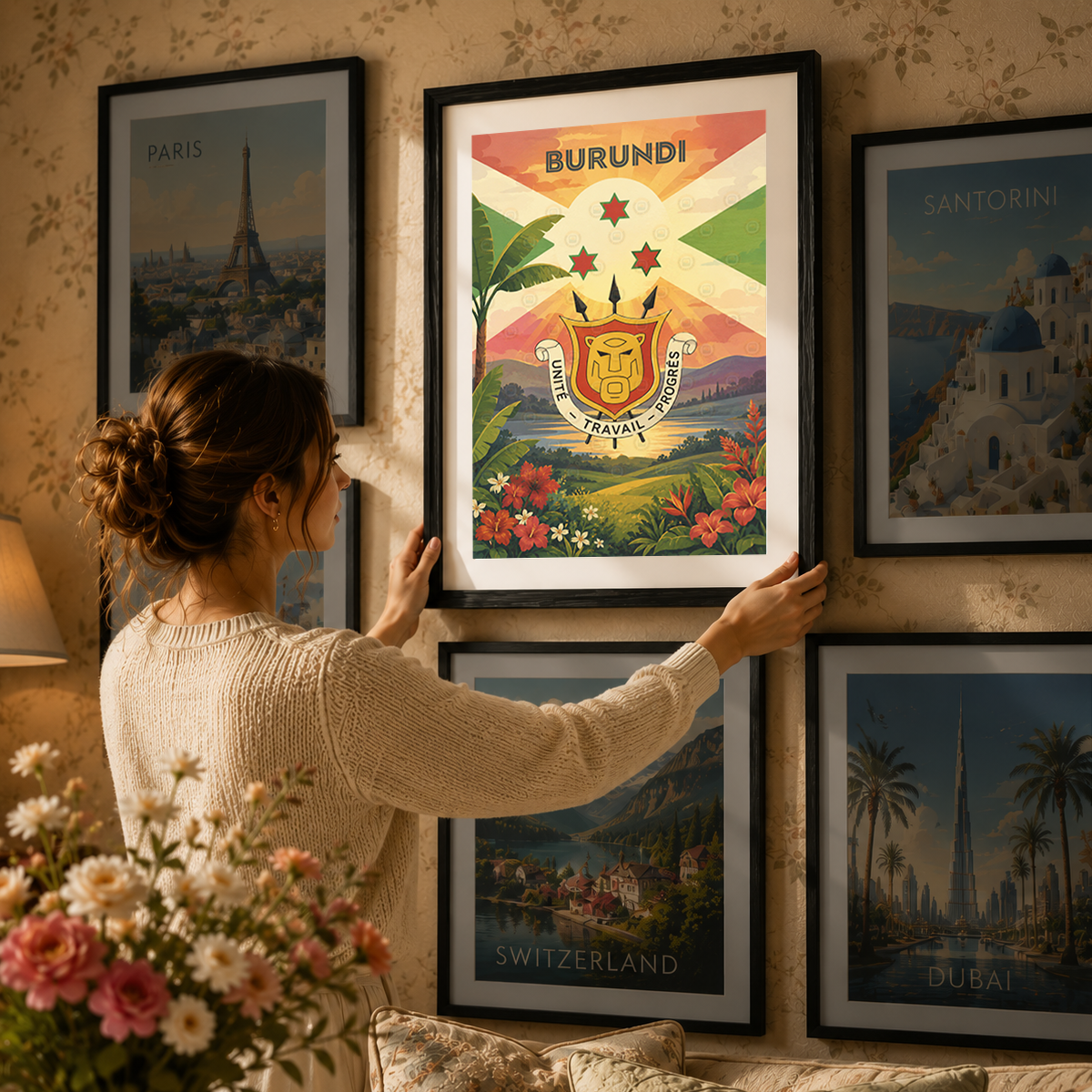 Burundi - Travel Art Print Wall Deco Poster - Travel Art Poster Print
