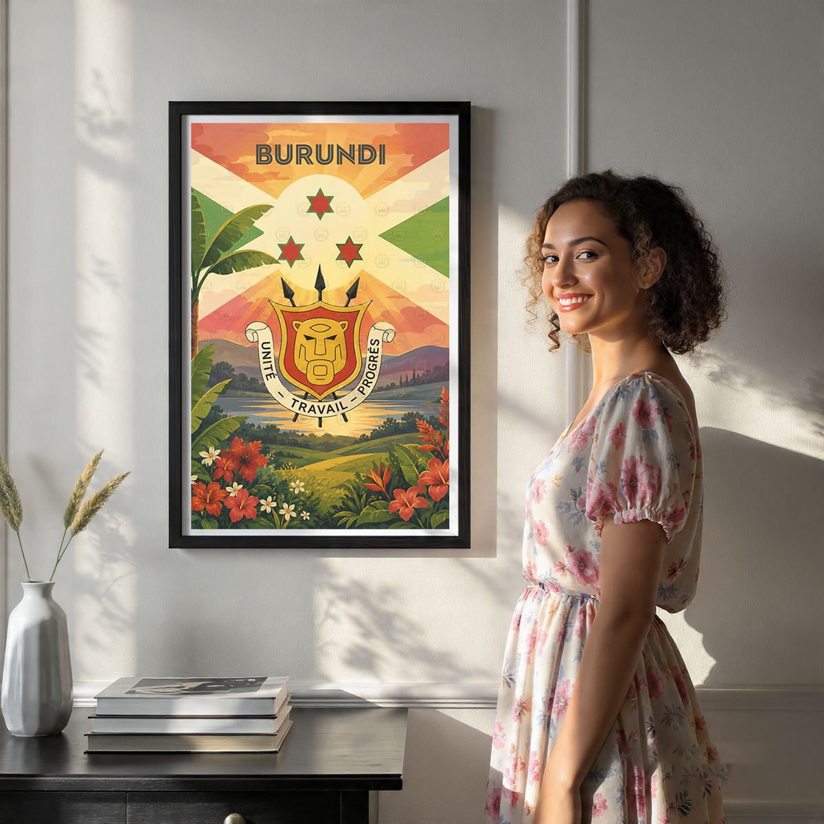 Burundi - Travel Art Print Wall Deco Poster - Travel Art Poster Print