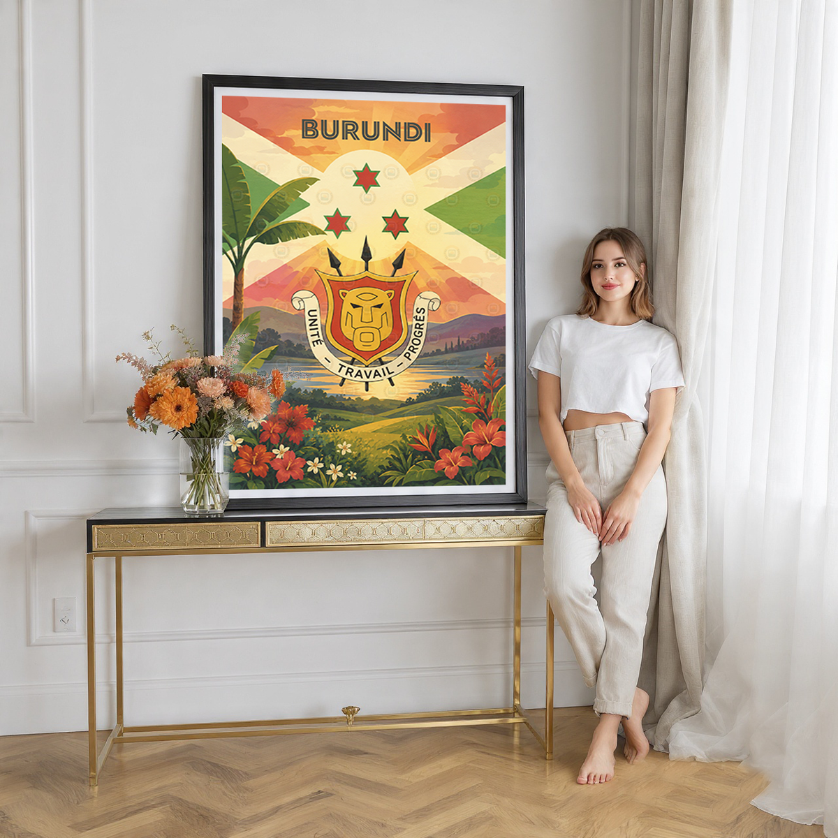 Burundi - Travel Art Print Wall Deco Poster - Travel Art Poster Print