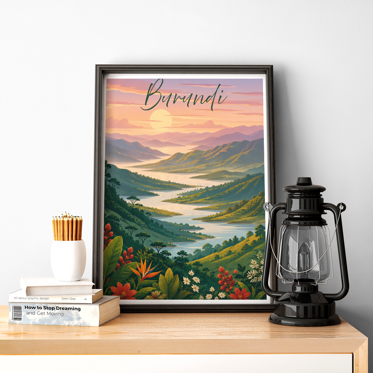 Burundi - Travel Art Print Wall Deco Poster - Travel Art Poster Print