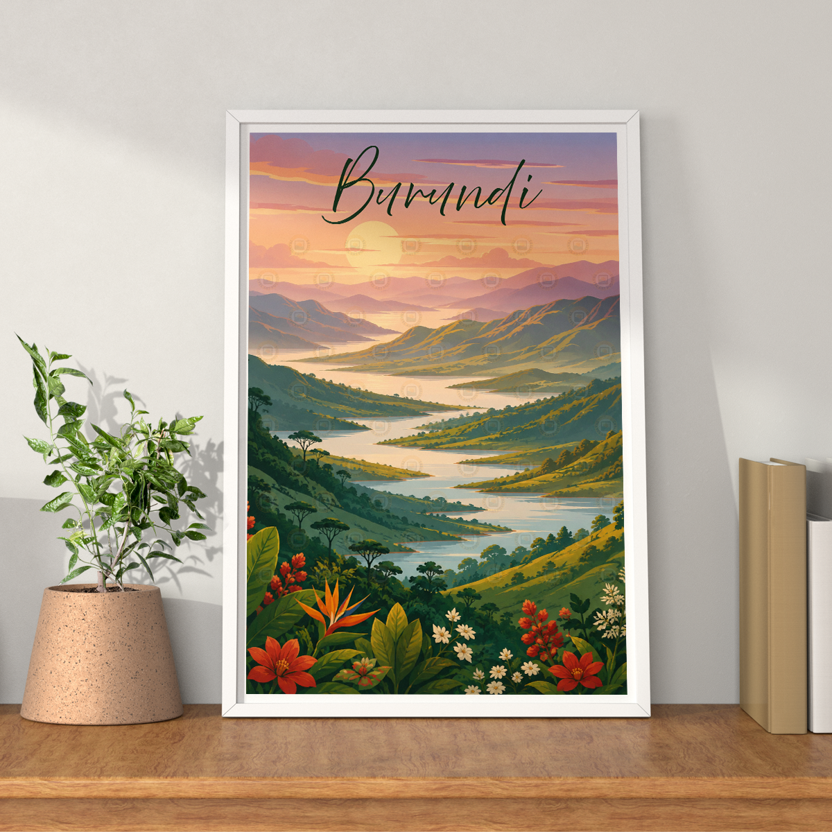 Burundi - Travel Art Print Wall Deco Poster - Travel Art Poster Print
