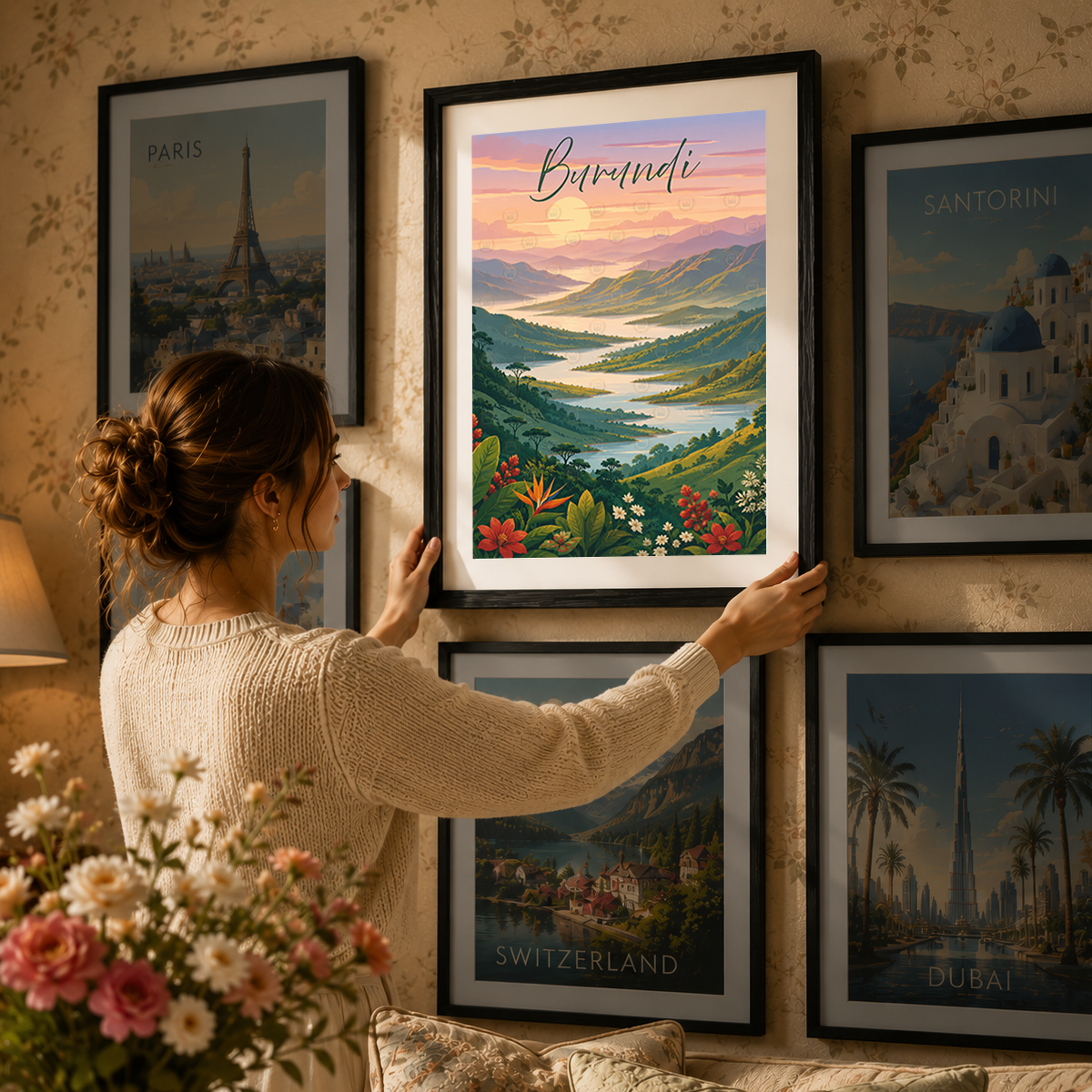 Burundi - Travel Art Print Wall Deco Poster - Travel Art Poster Print