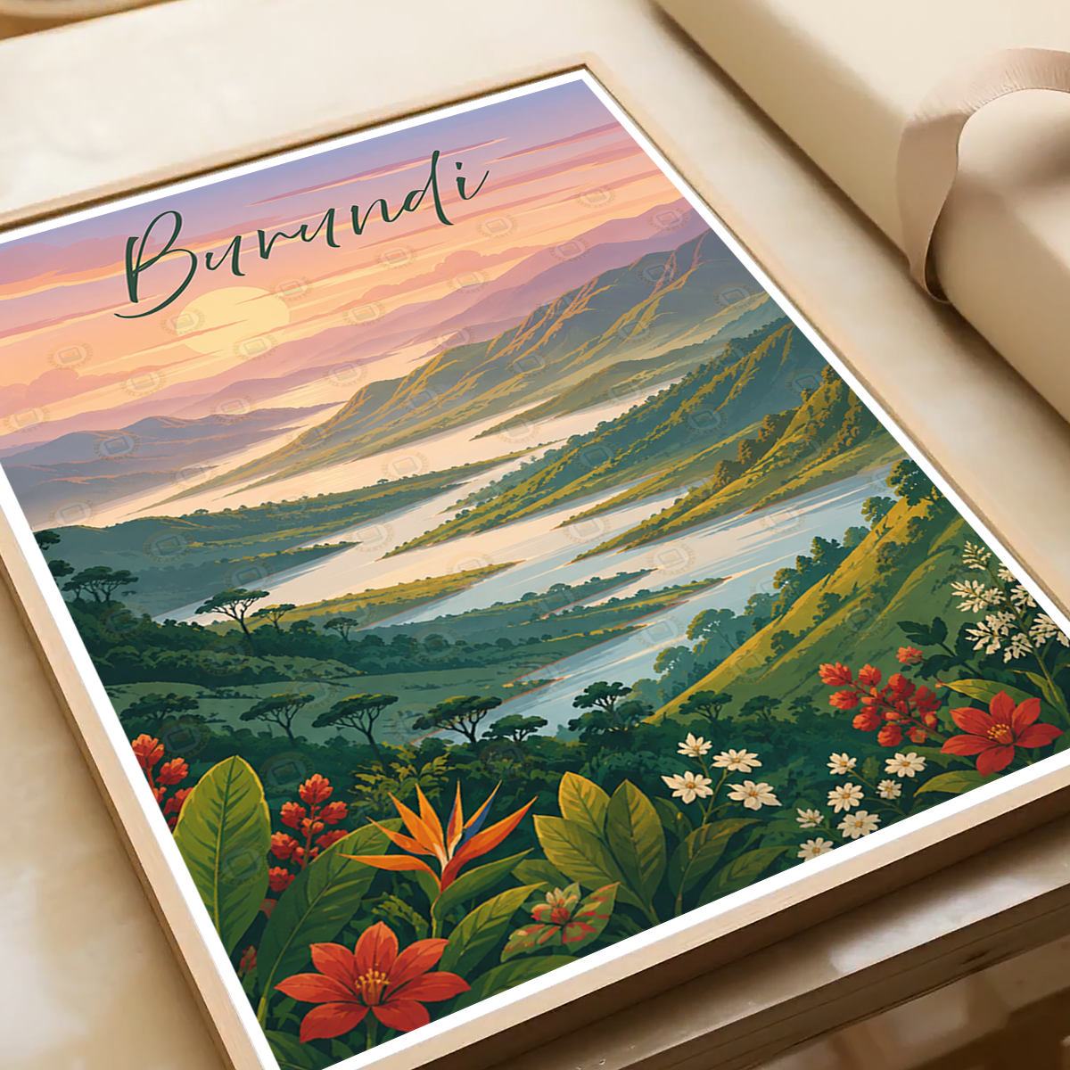 Burundi - Travel Art Print Wall Deco Poster - Travel Art Poster Print