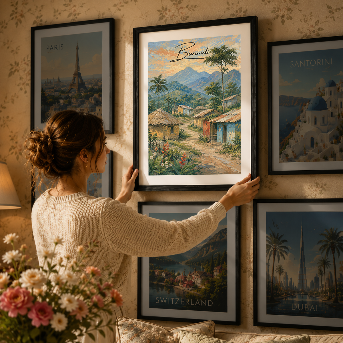 Burundi - Travel Art Print Wall Deco Poster - Travel Art Poster Print