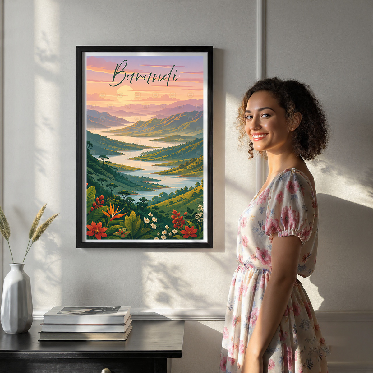 Burundi - Travel Art Print Wall Deco Poster - Travel Art Poster Print