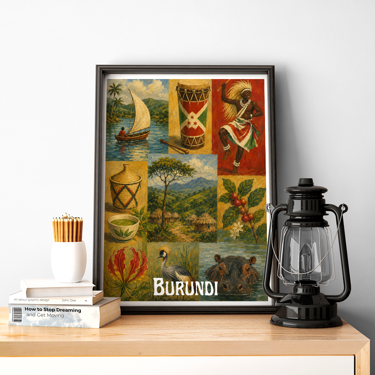 Burundi - Travel Art Print Wall Deco Poster - Travel Art Poster Print