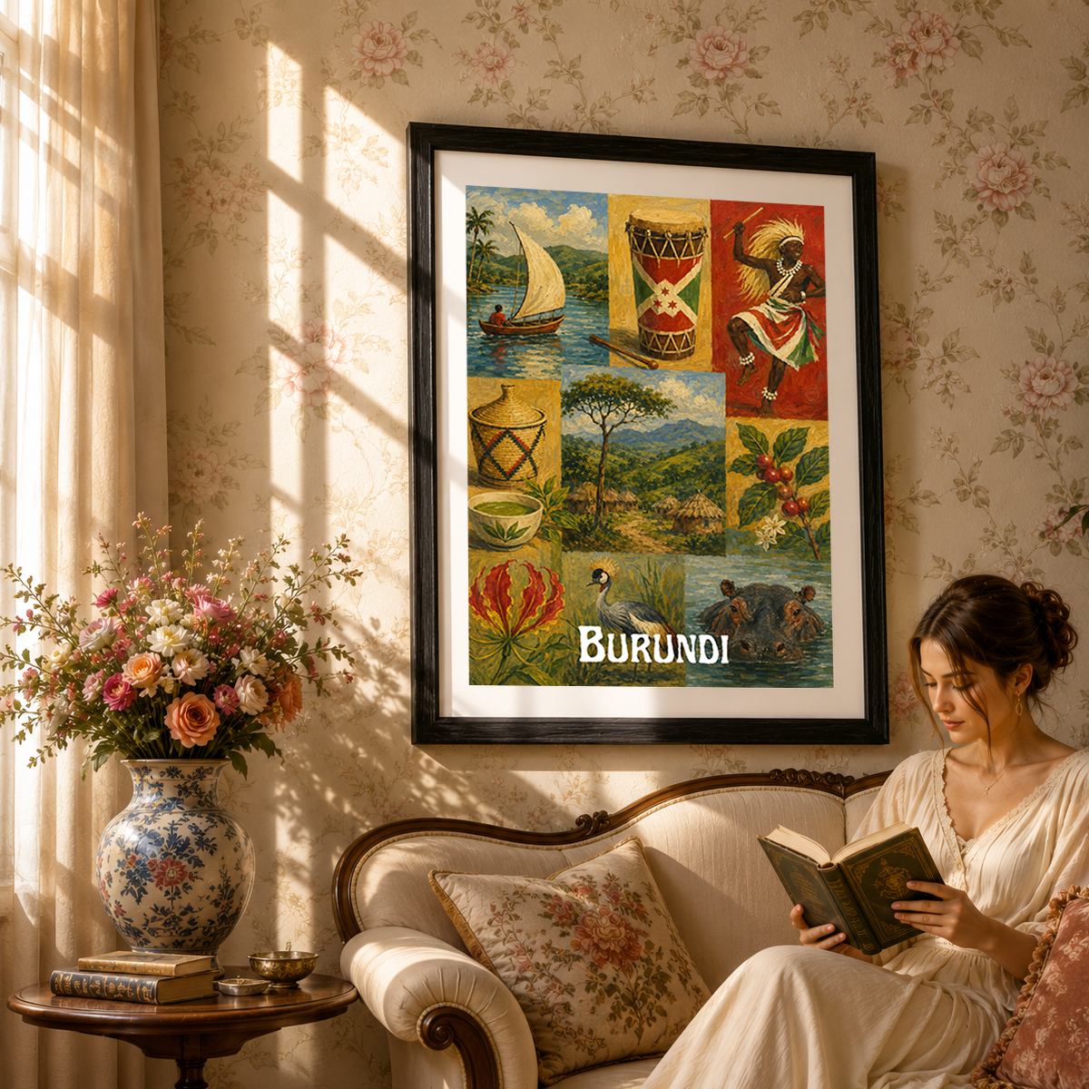 Burundi - Travel Art Print Wall Deco Poster - Travel Art Poster Print