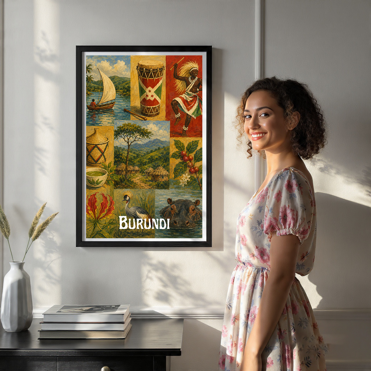 Burundi - Travel Art Print Wall Deco Poster - Travel Art Poster Print