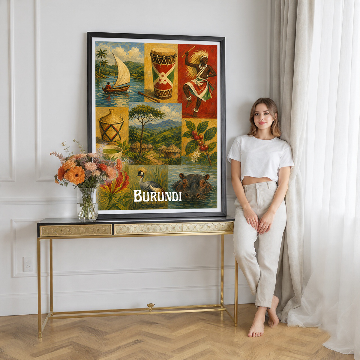 Burundi - Travel Art Print Wall Deco Poster - Travel Art Poster Print