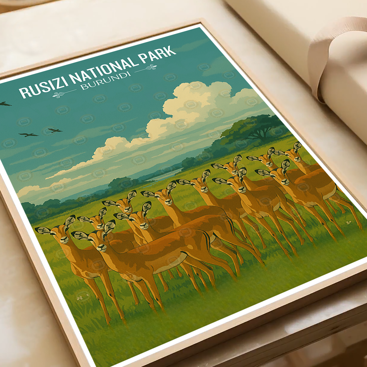 Rusizi National Park - Burundi - Travel Art Print Wall Deco Poster - Travel Art Poster Print