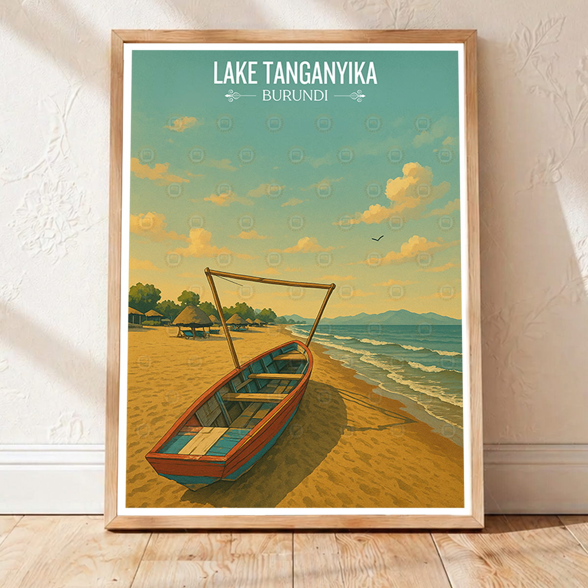 Tanganyika - Burundi - Travel Art Print Wall Deco Poster - Travel Art Poster Print
