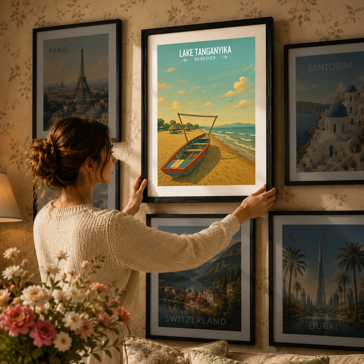 Tanganyika - Burundi - Travel Art Print Wall Deco Poster - Travel Art Poster Print