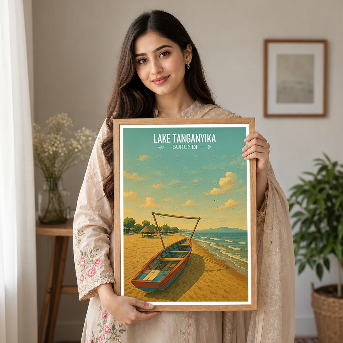 Tanganyika - Burundi - Travel Art Print Wall Deco Poster - Travel Art Poster Print