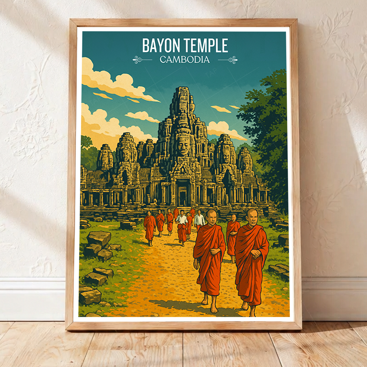 Bayon Temple - Cambodia - Travel Wall Art Print - Art Print - Travel Art Poster