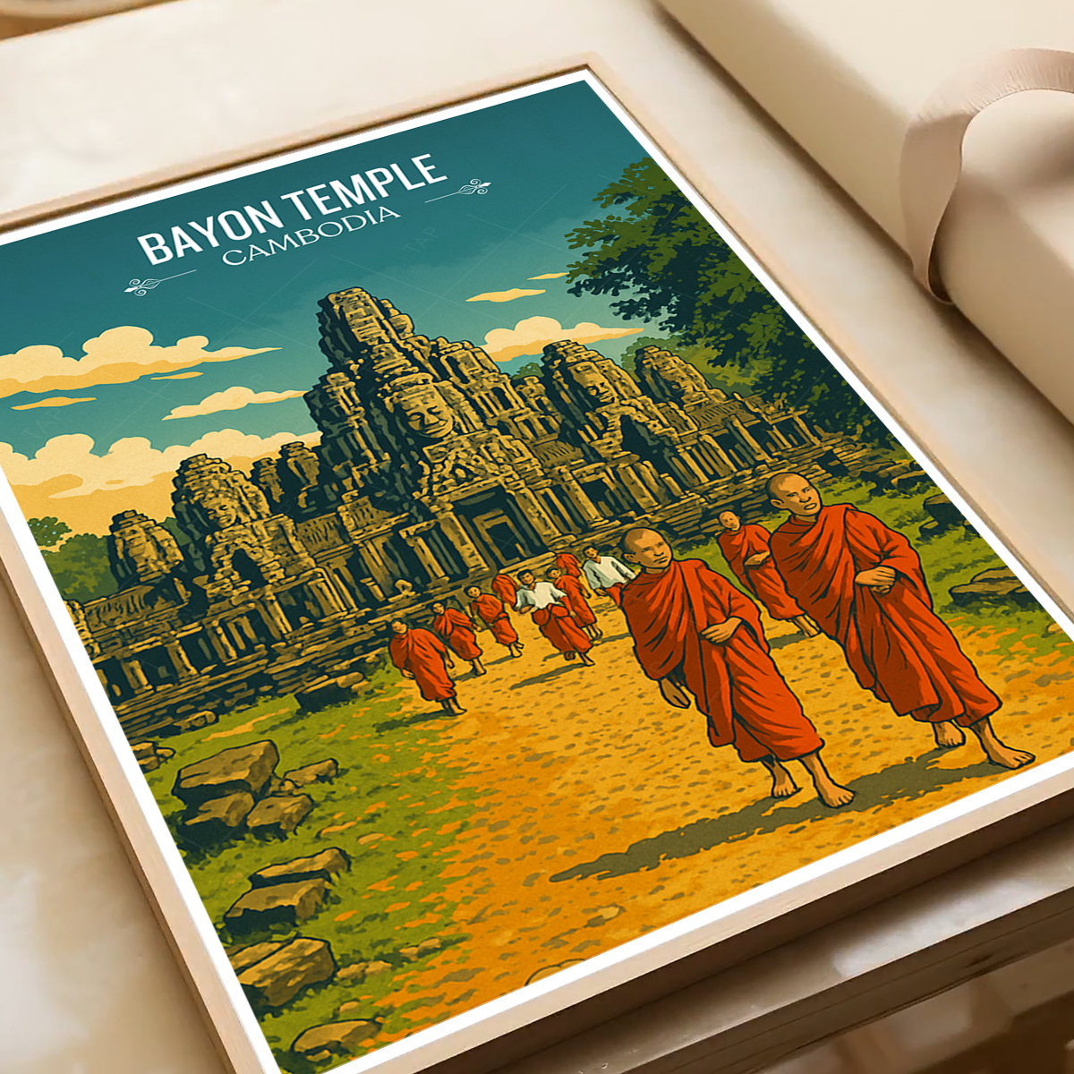 Bayon Temple - Cambodia - Travel Wall Art Print - Art Print - Travel Art Poster