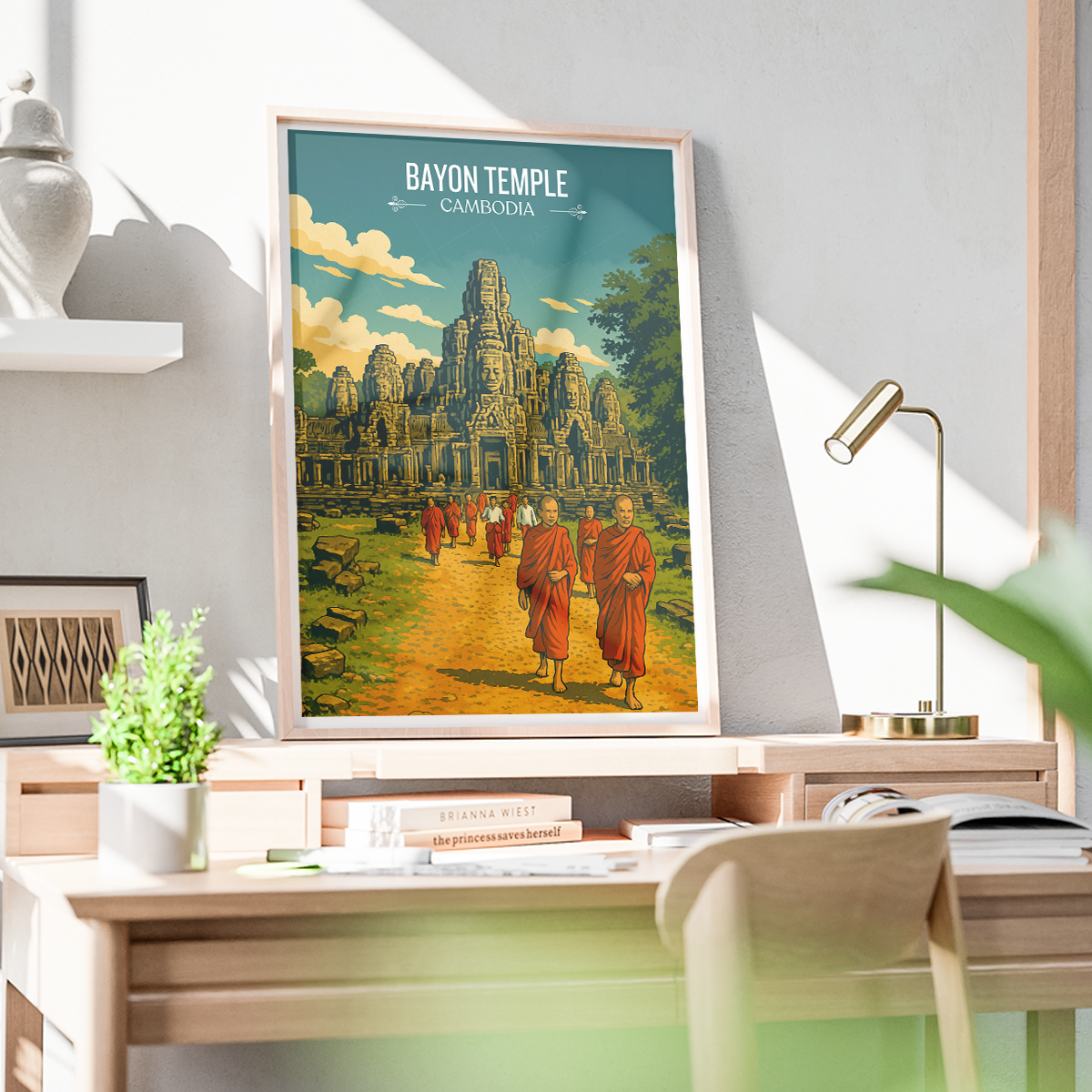 Bayon Temple - Cambodia - Travel Wall Art Print - Art Print - Travel Art Poster