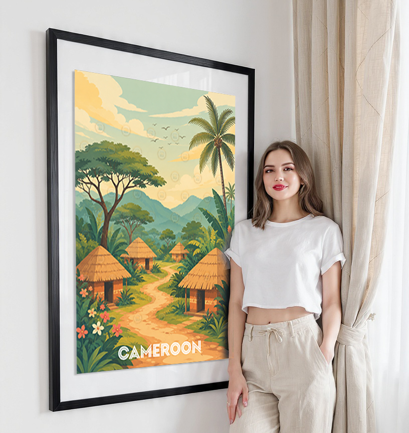 Cameroon - Travel Art Print Wall Deco Poster