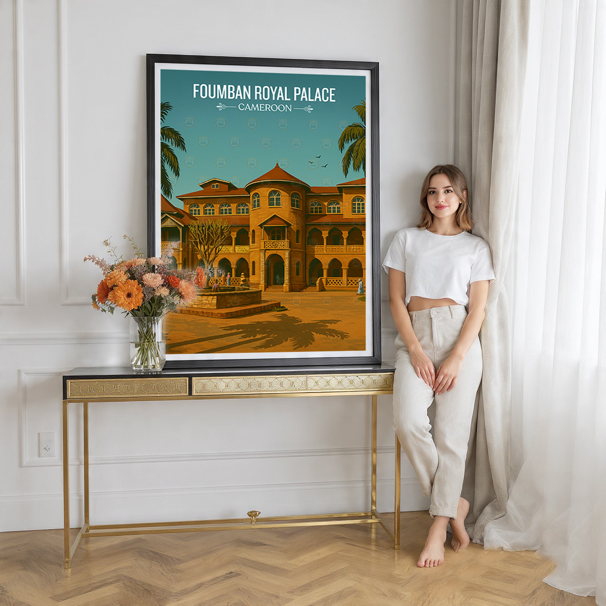 Foumban Royal Palace - Cameroon - Travel Art Print Wall Deco Poster