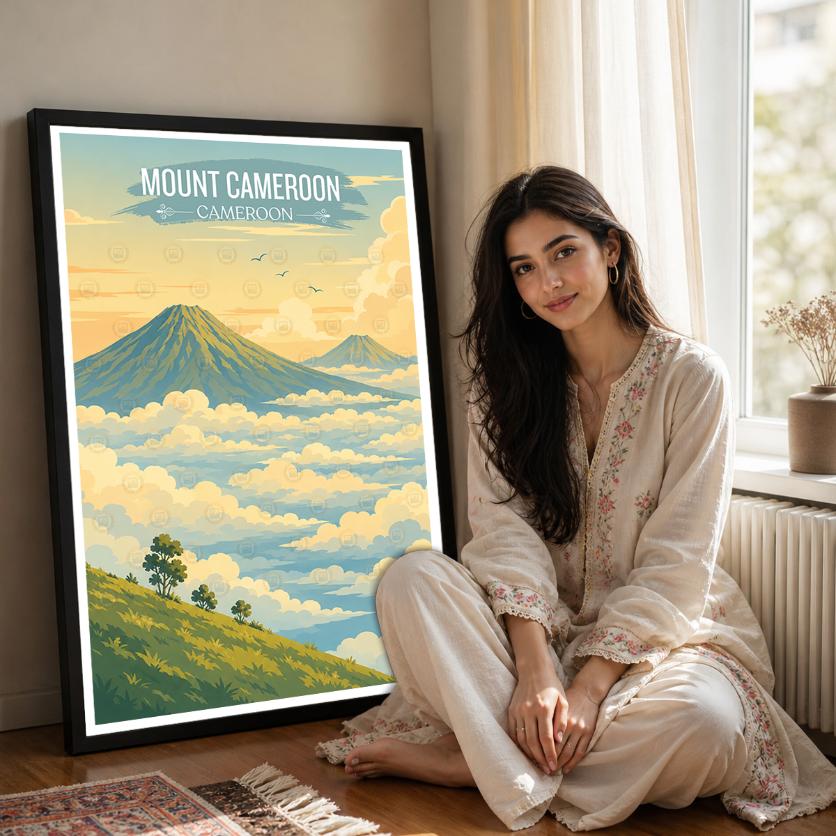 Mount Cameroon - Cameroon - Travel Art Print Wall Deco Poster