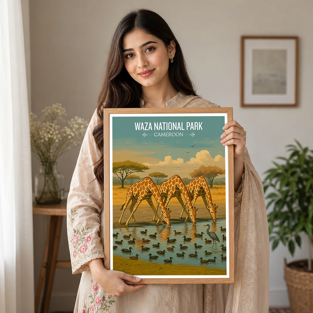 Waza National Park - Cameroon - Travel Art Print Wall Deco Poster